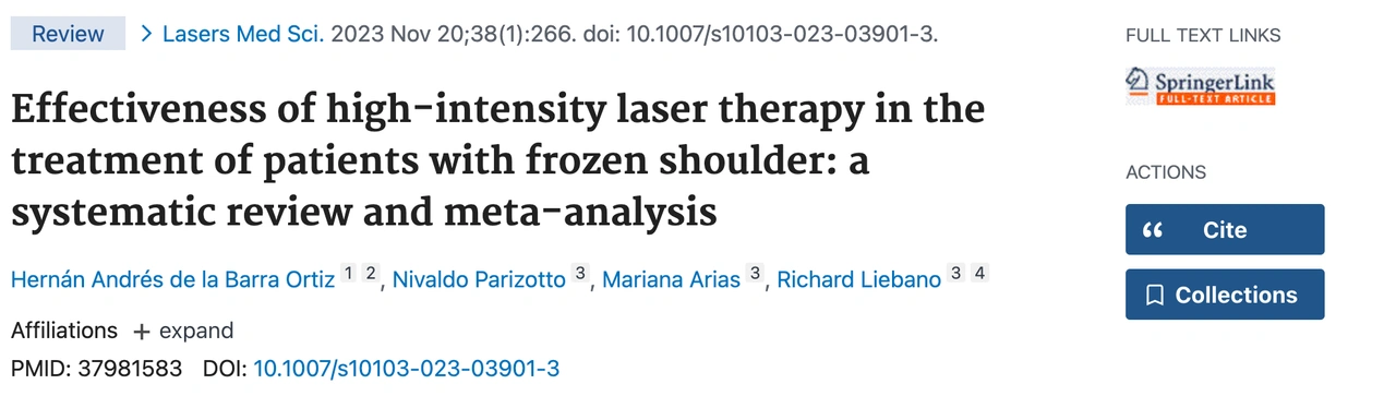 Darstellung der HILT-Forschung zur Frozen Shoulder